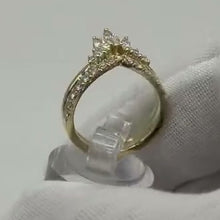 Load image into Gallery viewer, Marquise crown diamond band, side view