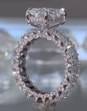 Load image into Gallery viewer, Design reference: hidden halo and eternity band, side view