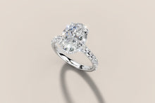 Load image into Gallery viewer, Custom 14k Gold Oval Diamond Ring — Order 9
