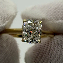 Load image into Gallery viewer, Cushion diamond solitaire, top view
