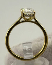 Load image into Gallery viewer, Cushion diamond solitaire seen through the band
