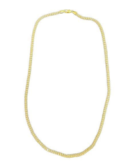 Two-Tone 14K Gold Ice Chain 4.5mm