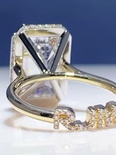 Load image into Gallery viewer, Design reference: halo and diamond initials, back view
