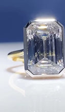 Load image into Gallery viewer, Design reference: emerald-cut diamond ring, front view

