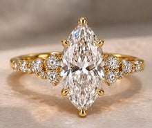 Load image into Gallery viewer, Design reference: marquise diamond ring in yellow gold
