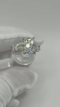 Load and play video in Gallery viewer, Radiant and Oval Diamond Statement Ring in 14k Gold
