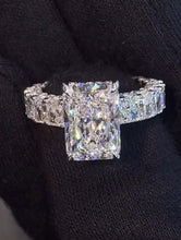Load image into Gallery viewer, Design reference: radiant diamond ring with radiant-cut eternity band
