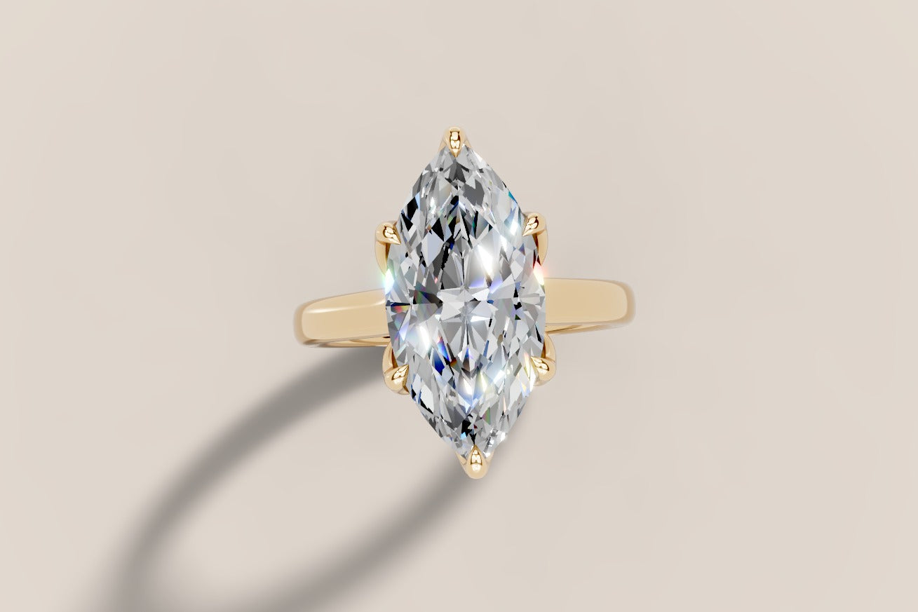 Pave solitaire engagement ring by Asik Jewelry