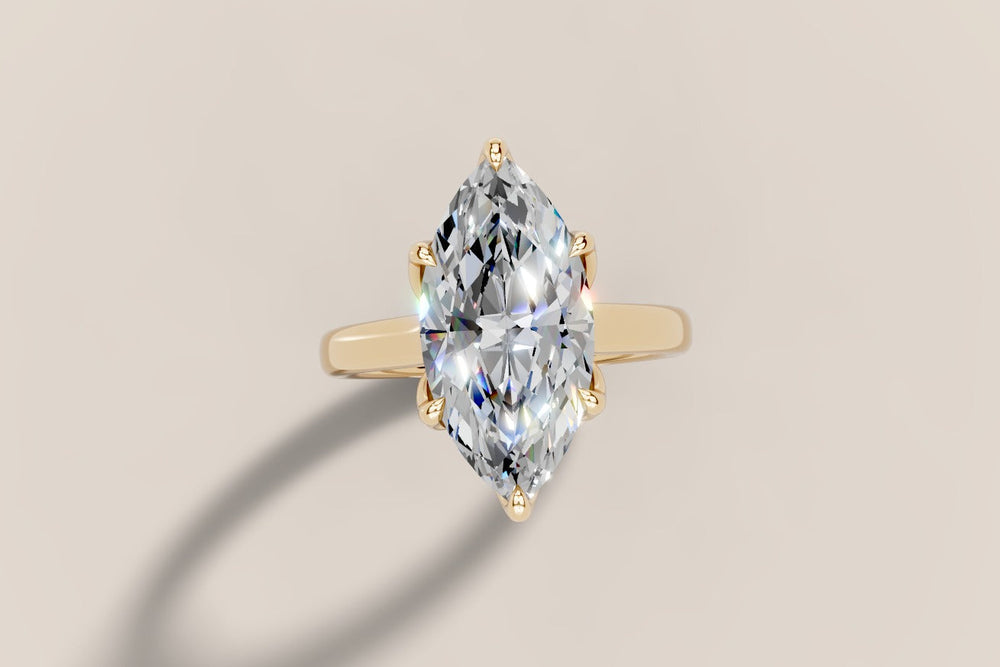 Pave solitaire engagement ring by Asik Jewelry
